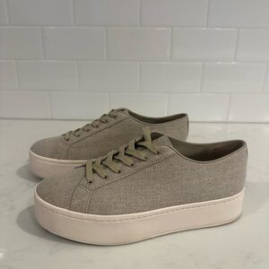 Vince Linen Platform Sneaker